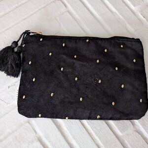 NWOT - Sezane black velvet pouch